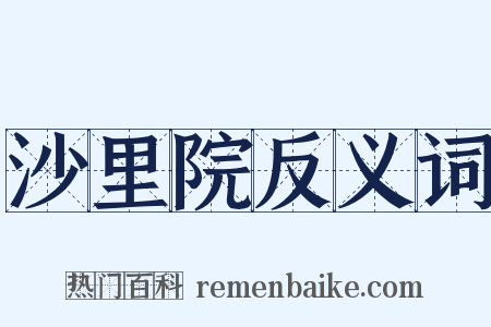 沙里院反义词是什么意思的图片